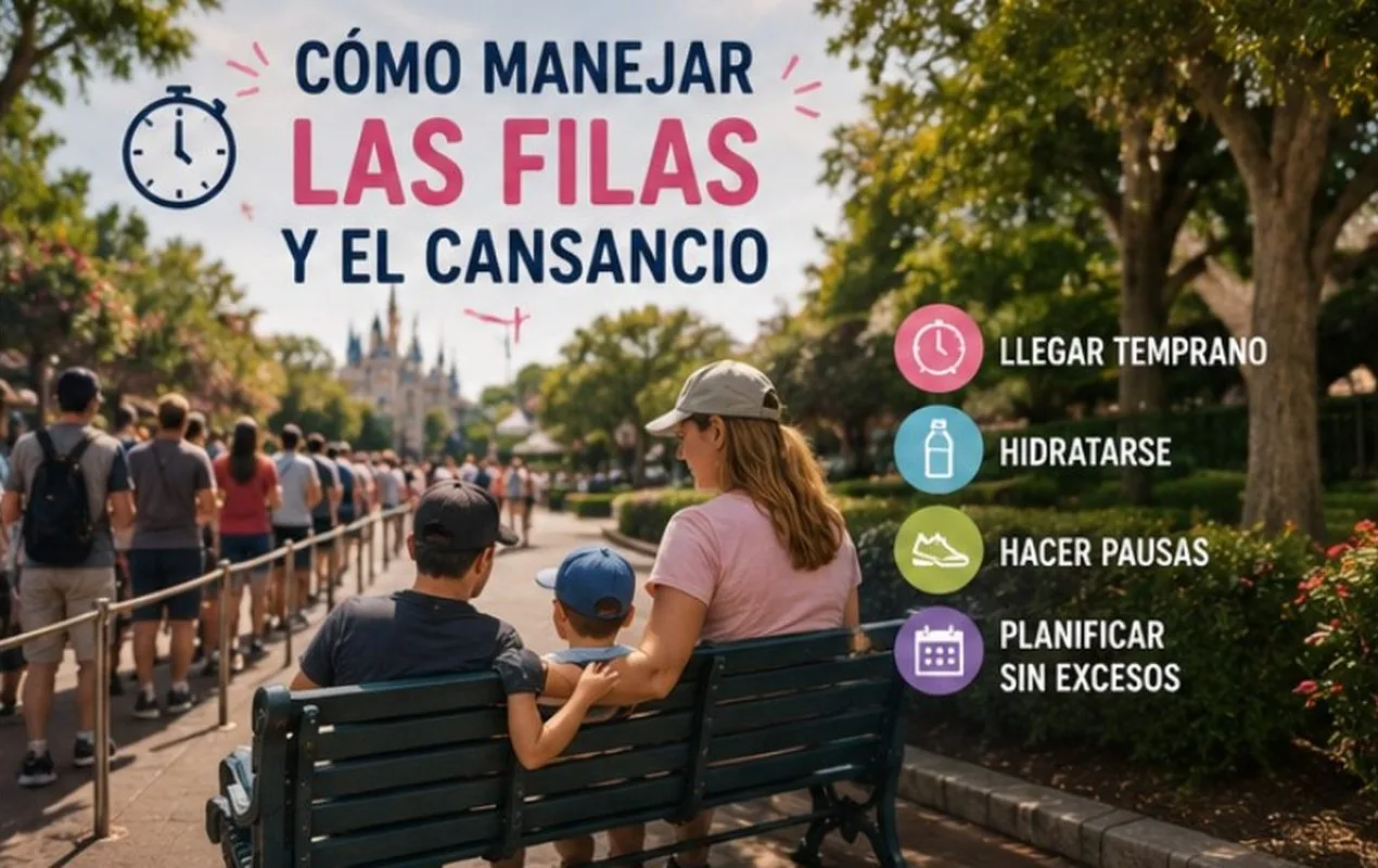 Cómo manejar las filas y el cansancio en Disney y Universal 🎢☀️